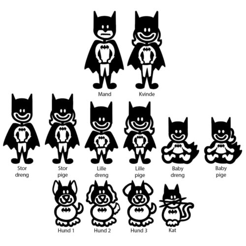 Bat-helte Familie | postkasse sticker - Image 2