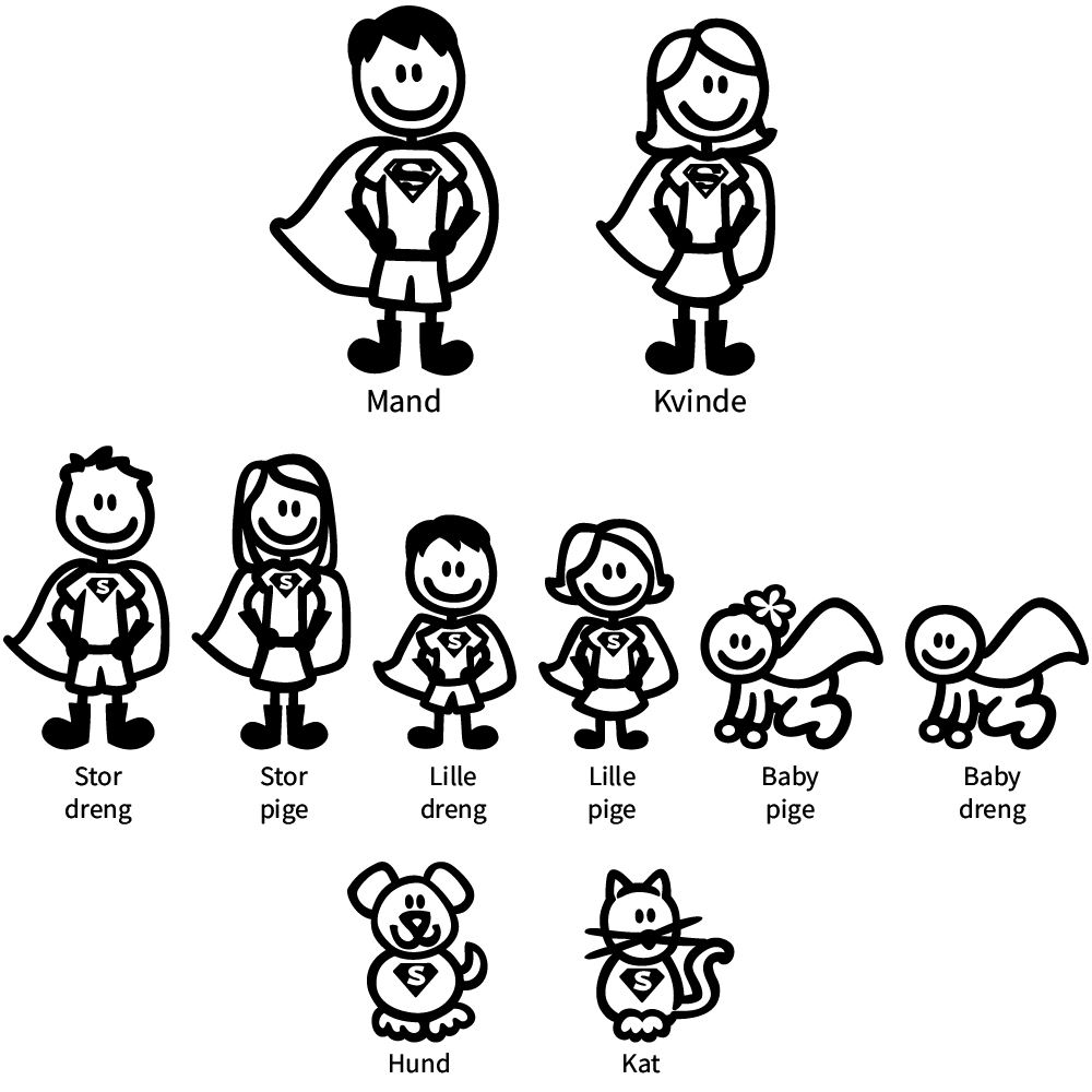 Super-helte Familie | postkasse sticker - Billede 2