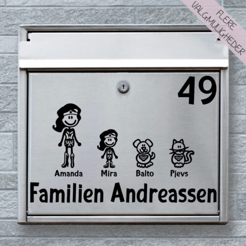 Postkasse stickers - navne stickers - stort udvalg hos Hjemlux.dk