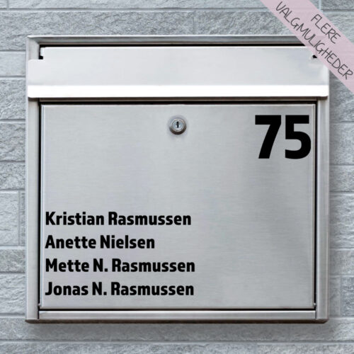 Postkasse stickers - navne stickers - stort udvalg hos Hjemlux.dk