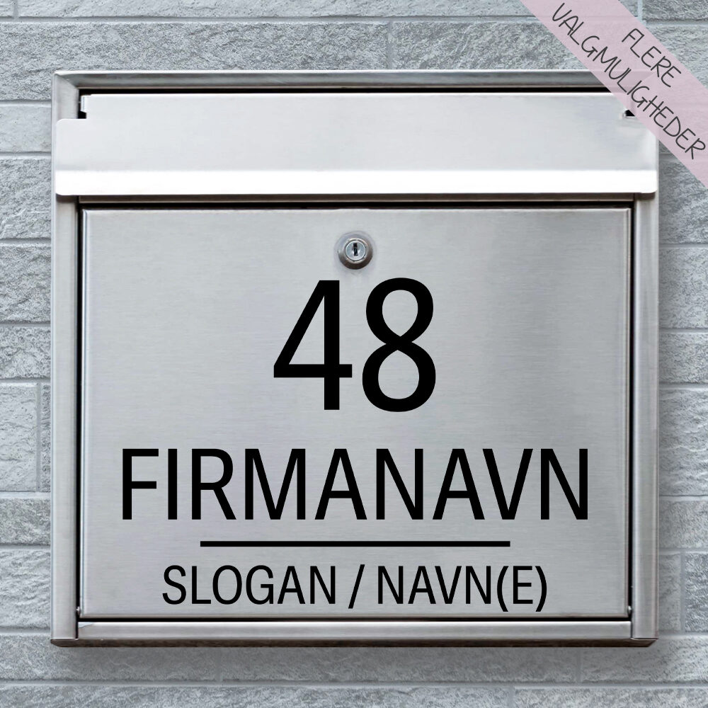 Postkasse stickers - navne stickers - stort udvalg hos Hjemlux.dk