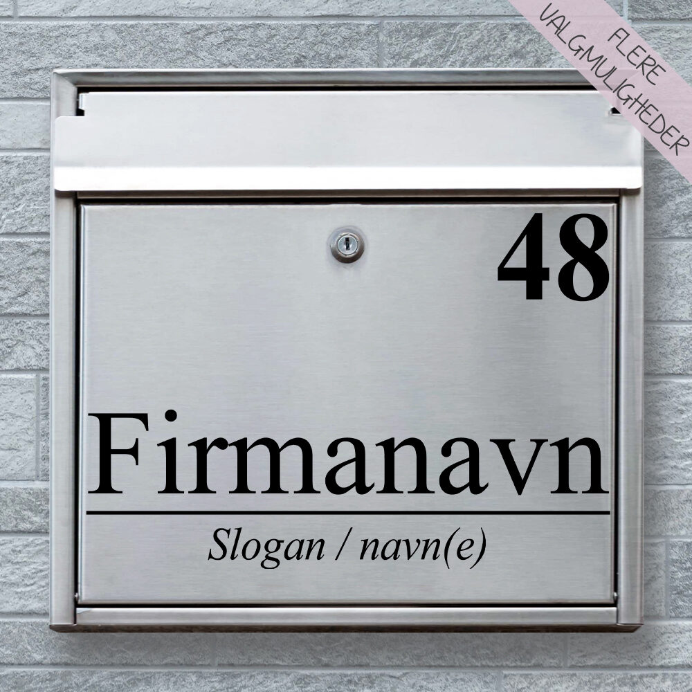 Postkasse stickers - navne stickers - stort udvalg hos Hjemlux.dk