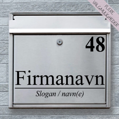 Postkasse stickers - navne stickers - stort udvalg hos Hjemlux.dk