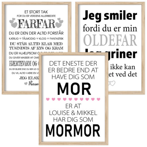 Bedste- & oldeforældre plakat