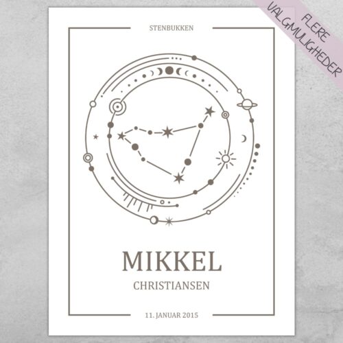 Plakat personlig - Stjernetegn stenbukken - My Zodiac