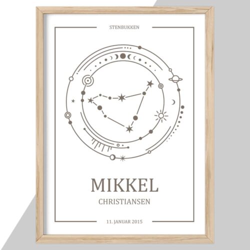 Plakat personlig - Stjernetegn stenbukken - My Zodiac