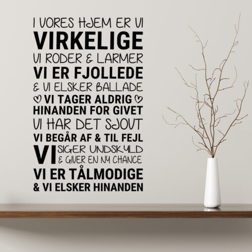 Wallstickers med husregler