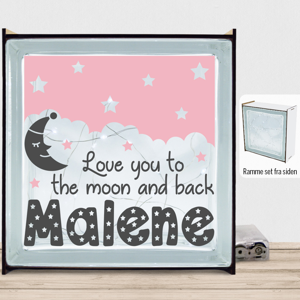Nightsky design 7 | Lyssten med ramme (farvet overflade)