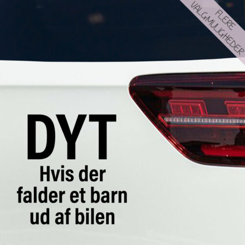 Bil stickers - Børn i bil - Hund i bil - stort udvalg hos Hjemlux.dk