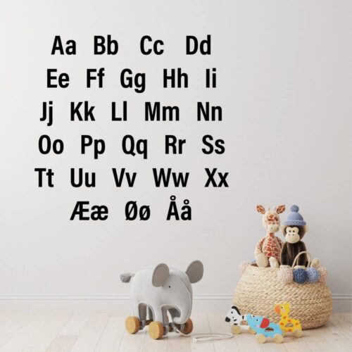 Børne wallstickers med ABC, tal og læring