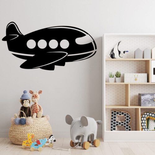 Børne wallstickers med køretøjer og flyvemaskiner