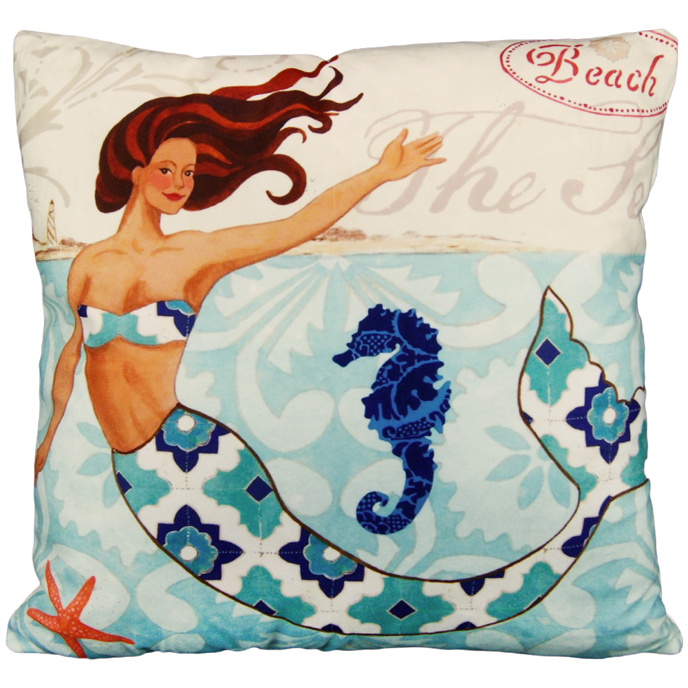Mermaid beach | Pyntepudebetræk med print