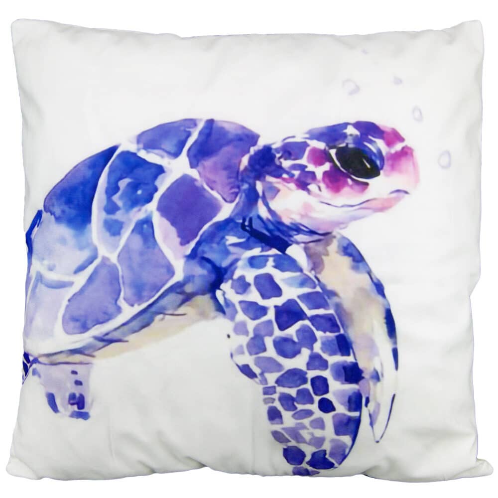 Pyntepude - Pude med watercolor art skildpadde - sofapude