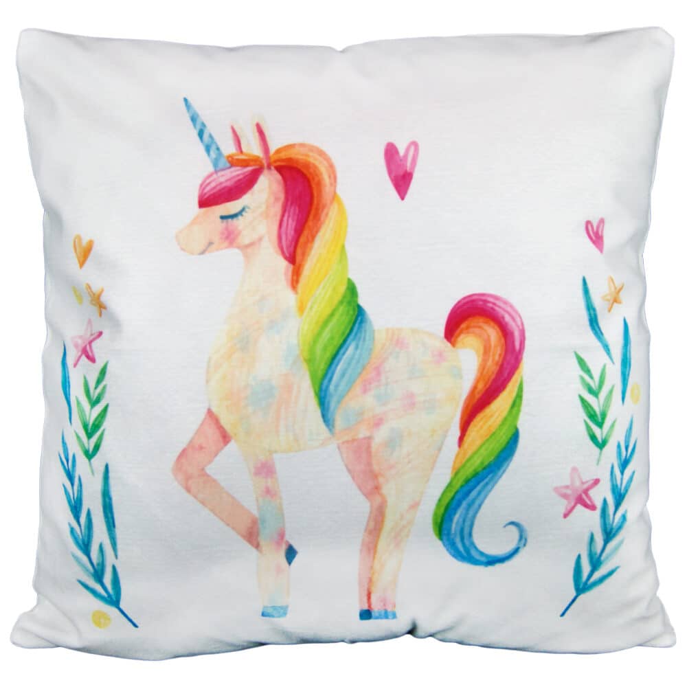Pyntepude - Børnepude med Unicorn- sofapude