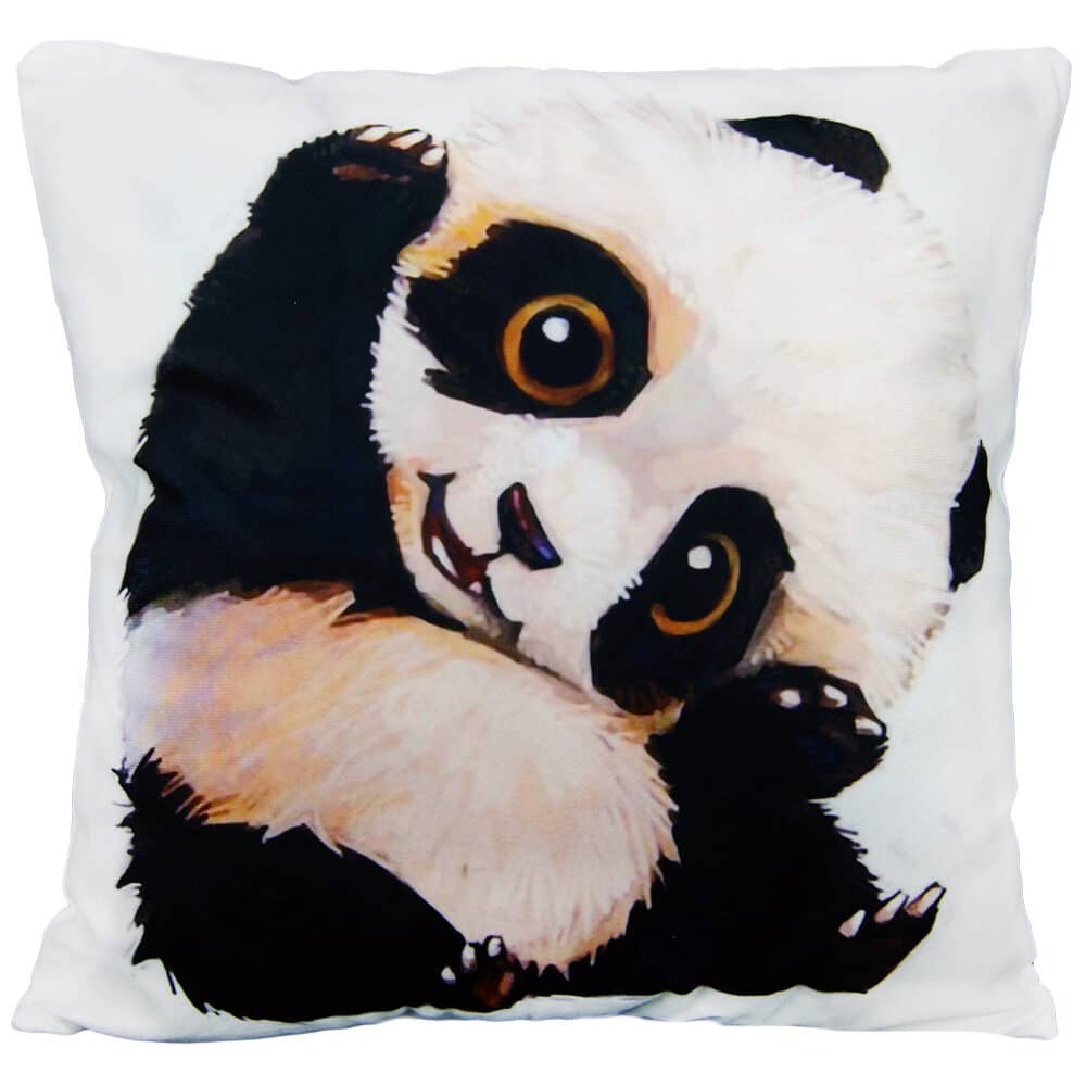 Pyntepude - Pude med nuttet panda unge - sofapude