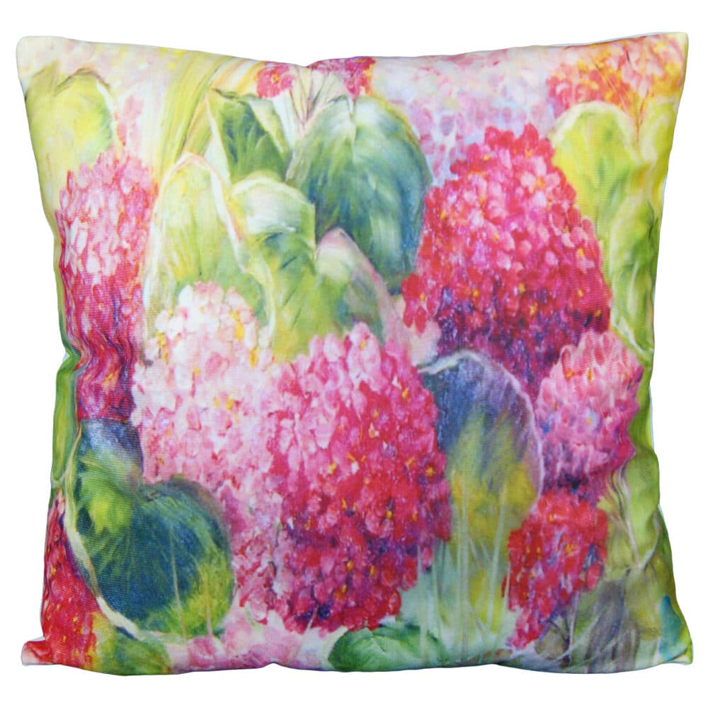 Pyntepude - pude watercolor blomster kunst - sofapude