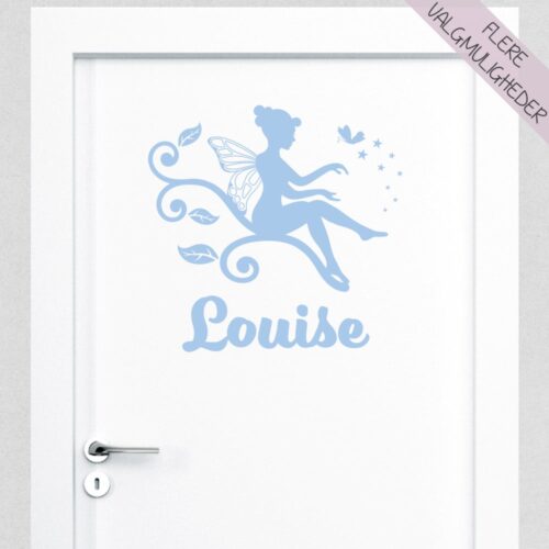 Wallsticker med eget navn & sød fe