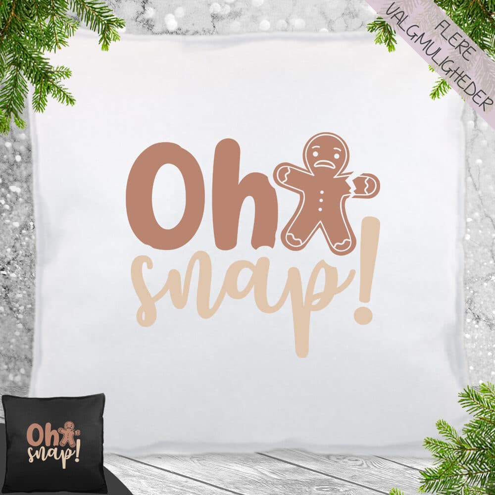 Pyntepude i filt med sjov juletekst