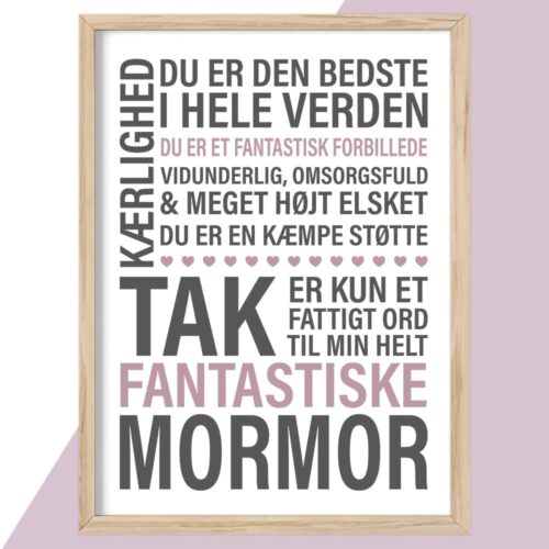 Tak, er kun et fattigt ord - mormor | Plakat - Image 2