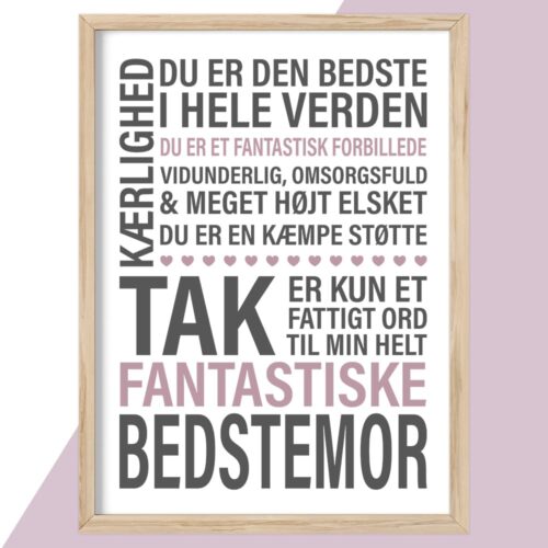 Tak, er kun et fattigt ord - bedstemor | Plakat - Image 2