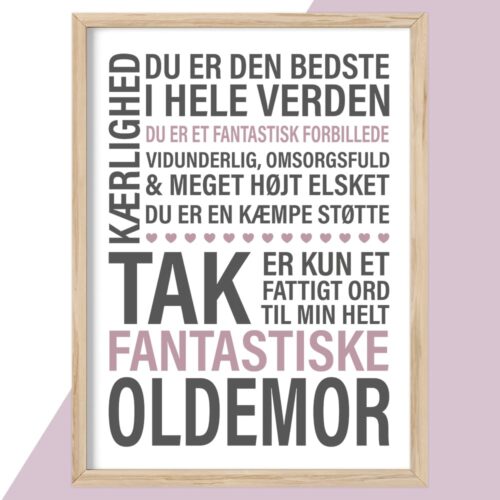 Tak, er kun et fattigt ord - oldemor | Plakat - Image 2