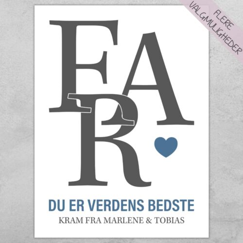Far, du er verdens bedste | Plakat