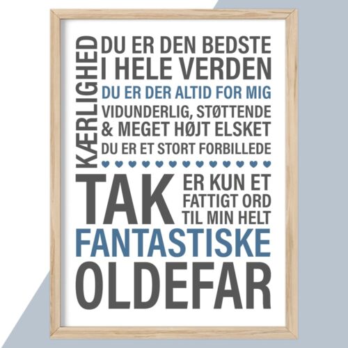 Tak, er kun et fattigt ord - oldefar | Plakat - Image 2