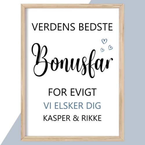 Verdens bedste bonusfar for evigt | Plakat - Image 2