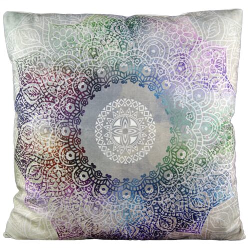 Mandala Rainbow | Pyntepudebetræk med print