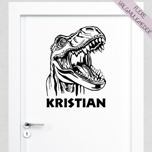 T-rex m. navn | wallsticker