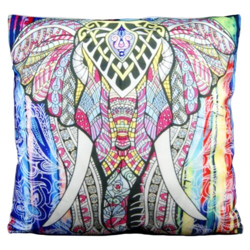 Doodle color elephant | Pyntepudebetræk med print