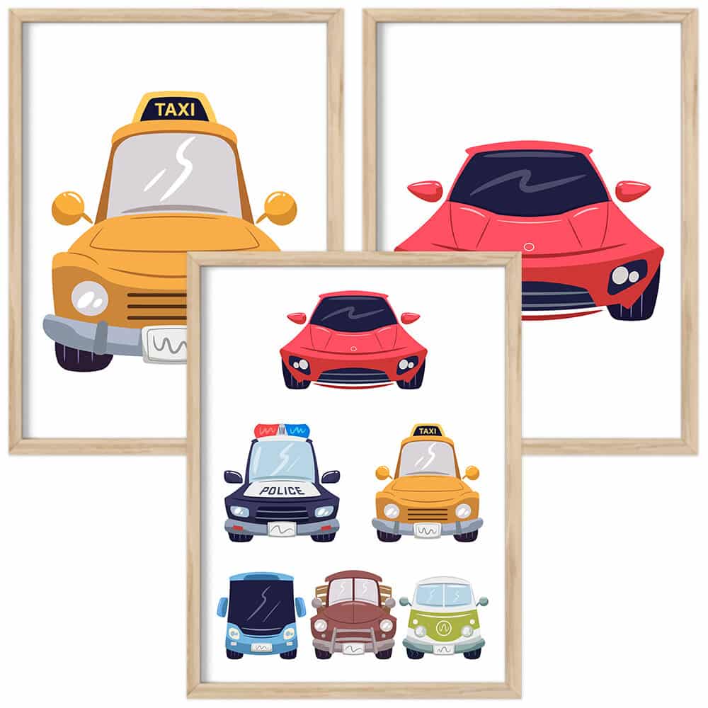 Car illustration plakater