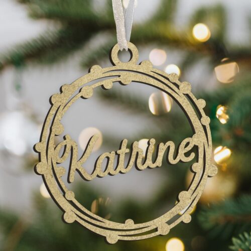 Julekugle #1 | Juleophæng i træfiber