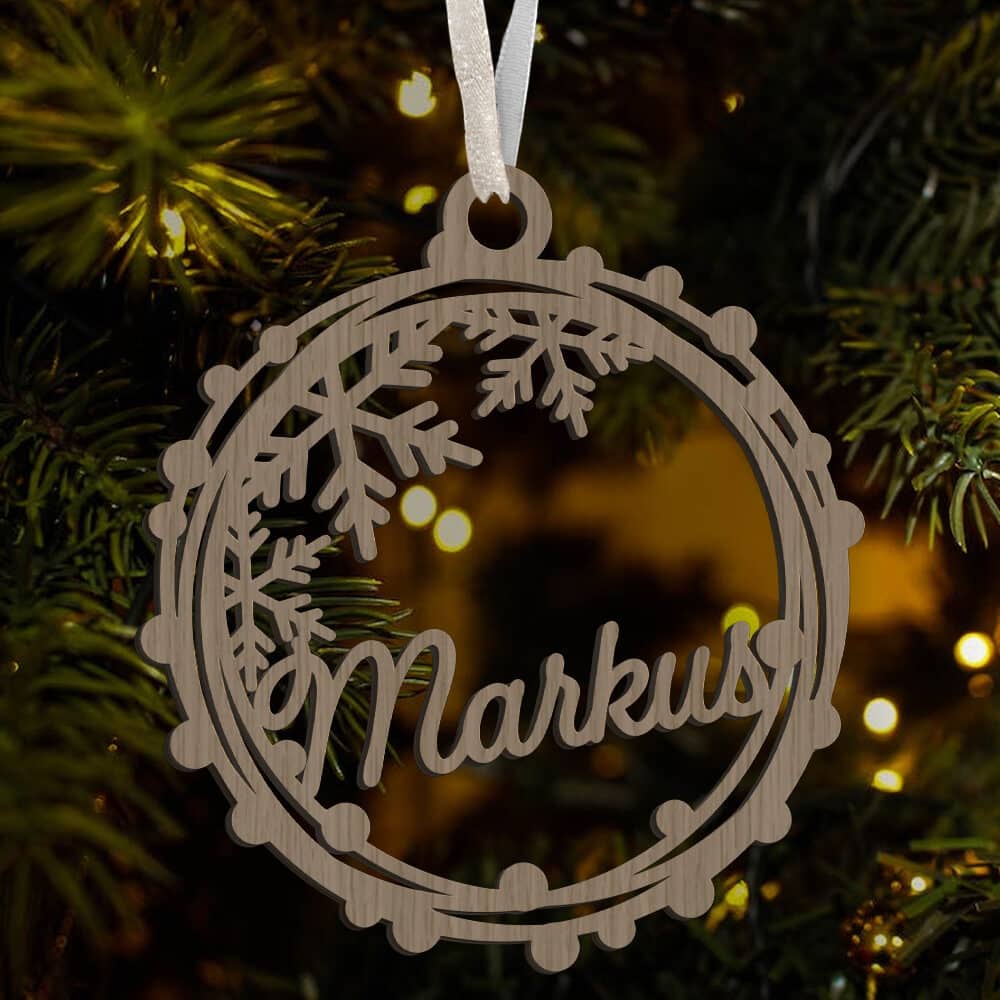 Julekugle #2 | Juleophæng træfinér