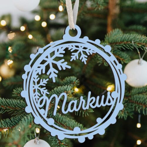 Julekugle #2 | Juleophæng m. farvet overflade