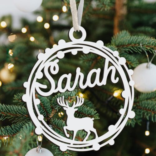 Julekugle #3 | Juleophæng m. farvet overflade