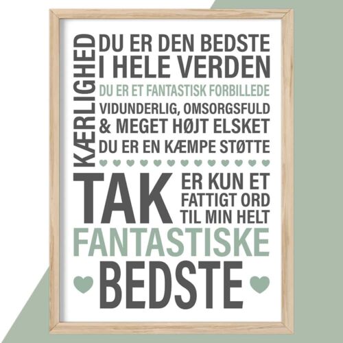 Tak, er kun et fattigt ord - bedste | Plakat - Image 2