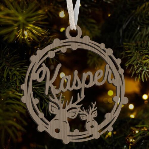 Julekugle #5 | Juleophæng træfinér