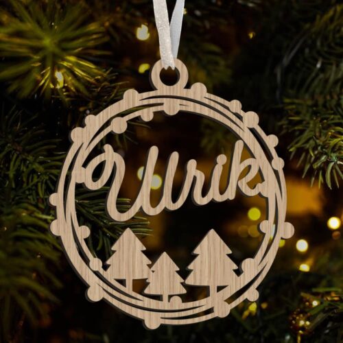 Julekugle #10 | Juleophæng træfinér