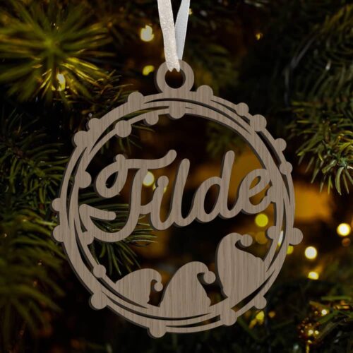 Julekugle #11 | Juleophæng træfinér