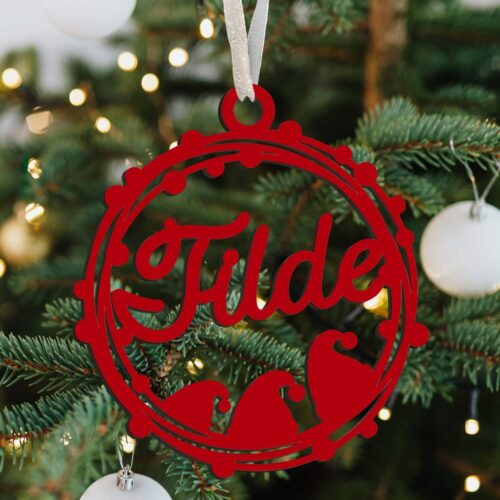 Julekugle #11 | Juleophæng m. farvet overflade