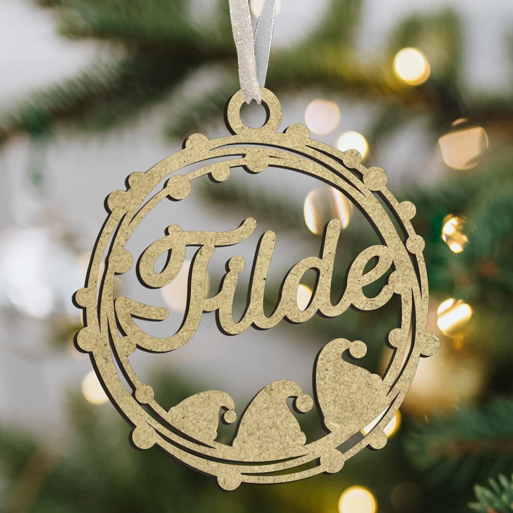 Julekugle #11 | Juleophæng i træfiber