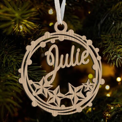 Julekugle #13 | Juleophæng træfinér