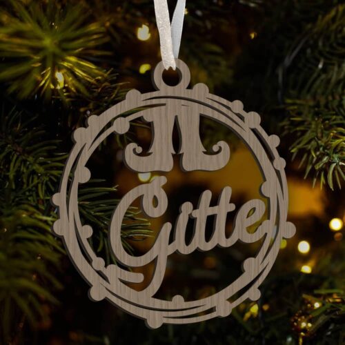 Julekugle #14 | Juleophæng træfinér