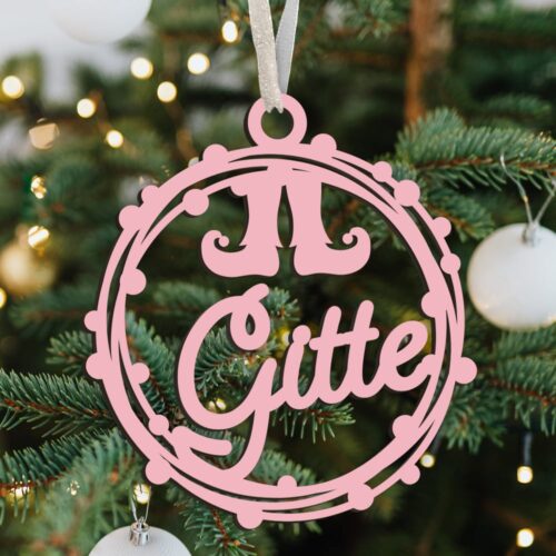 Julekugle #14 | Juleophæng m. farvet overflade