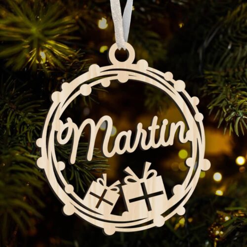 Julekugle #15 | Juleophæng træfinér