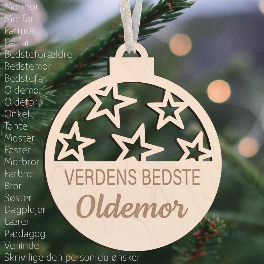 Verdens bedste... #1 | Juleophæng i poppel træfinér
