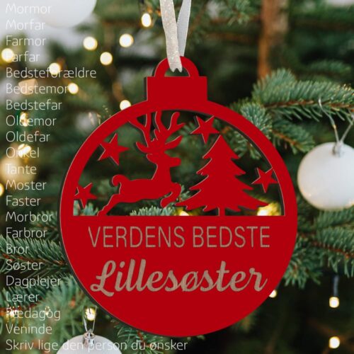 Verdens bedste... #2 | Juleophæng m. farvet overflade