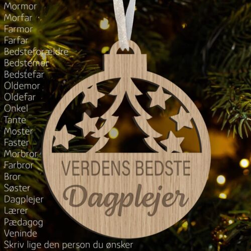 Verdens bedste... #3 | Juleophæng træfinér