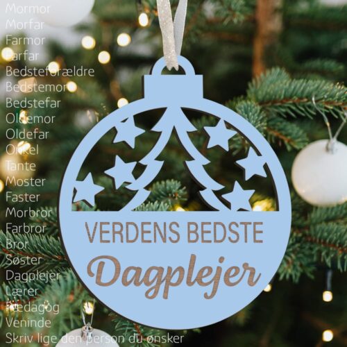 Verdens bedste... #3 | Juleophæng m. farvet overflade